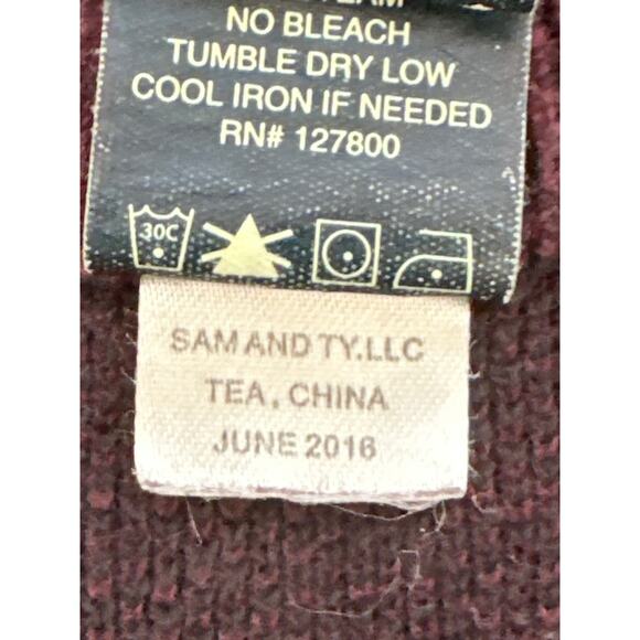 TAILOR VINTAGE Sweater 1/4 Zip L Plum Gorpcore Streetwear Preppy Dad Sweater - Picture 11 of 15